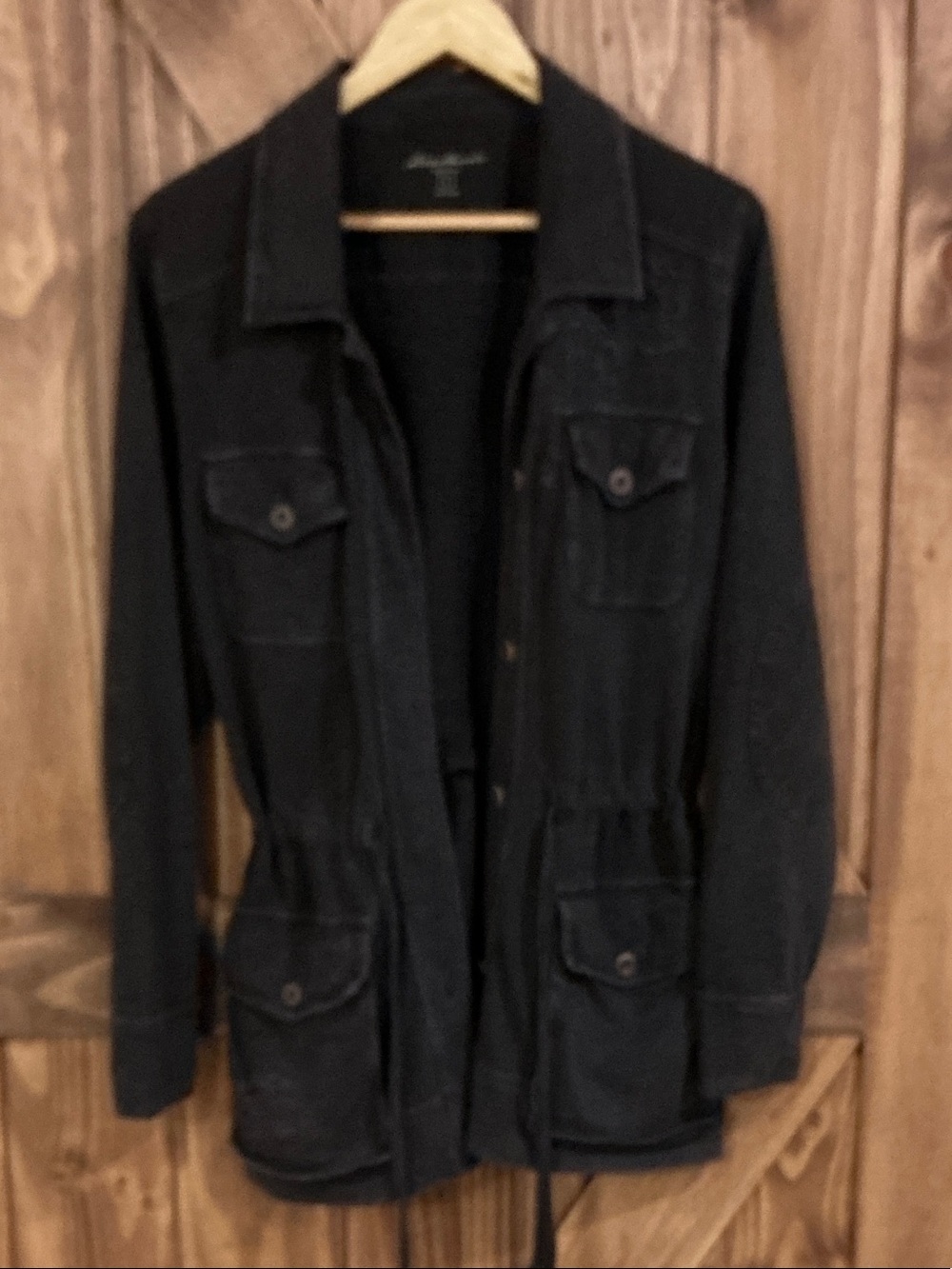 Eddie Bauer Brown Utility Jacket with Front Flap Pockets